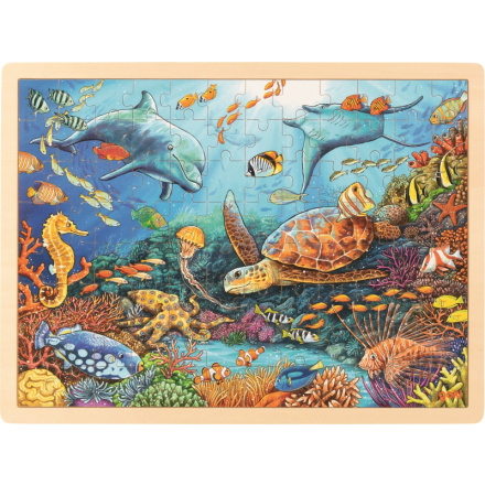 GOKI Dřevěné puzzle Velký bariérový útes 96 dílků 143791