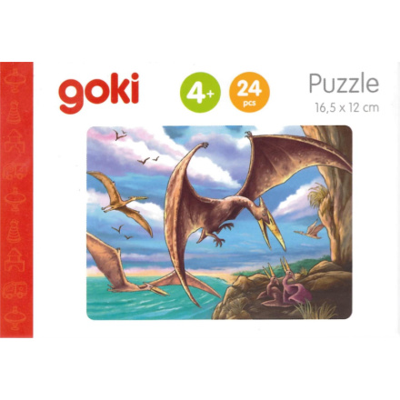 GOKI Dřevěné puzzle Dinosauři: Pterodactyl 24 dílků 143867