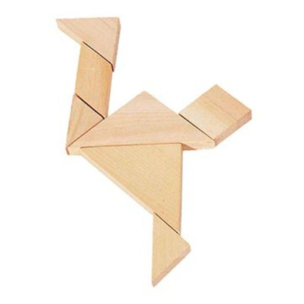 GOKI Dřevěný tangram v plátěném pytlíku 144267