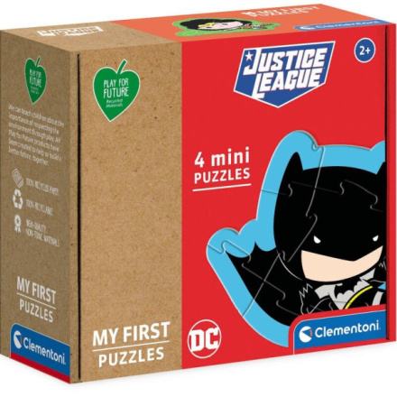 CLEMENTONI Play For Future Moje první puzzle Justice League: Superhrdinové 4v1 (3,6,9,12 dílků) 144320
