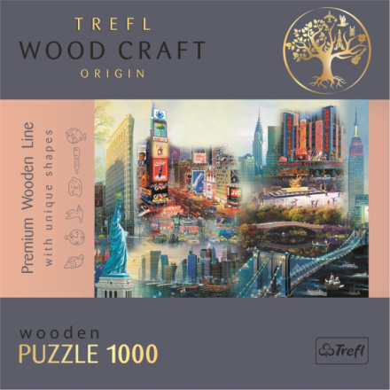 TREFL Wood Craft Origin puzzle Koláž New York 1000 dílků 144389