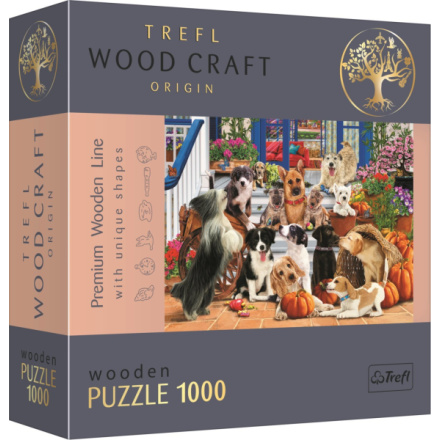 TREFL Wood Craft Origin puzzle Psí přátelství 1000 dílků 144391