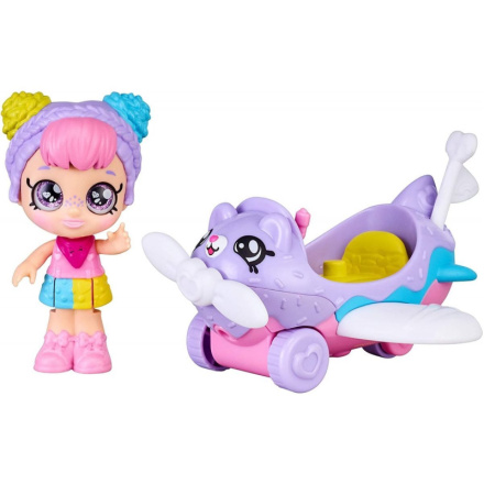 TM TOYS Kindi Kids Minis panenka Rainbow Kate s letadlem 144673