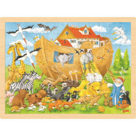 GOKI Dřevěné puzzle Noemova archa 96 dílků 145067