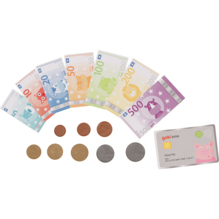 GOKI Dětské peníze s kreditní kartou - Zvířátkové eura 145091
