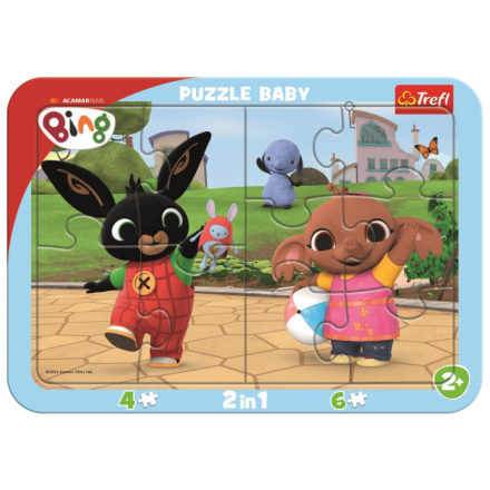TREFL Baby puzzle Bing si hraje 2v1, 10 dílků 145128