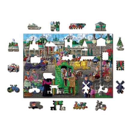WOODEN CITY Dřevěné puzzle Pařížské náměstí v Berlíně 2v1, 200 dílků EKO 145619