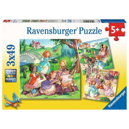 RAVENSBURGER Puzzle Malé princezny 3x49 dílků 145954