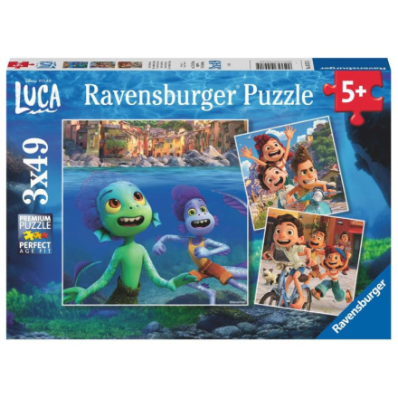 RAVENSBURGER Puzzle Disney Pixar: Luca 3x49 dílků 145955