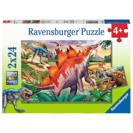 RAVENSBURGER Puzzle Jurská divočina 2x24 dílků 145981
