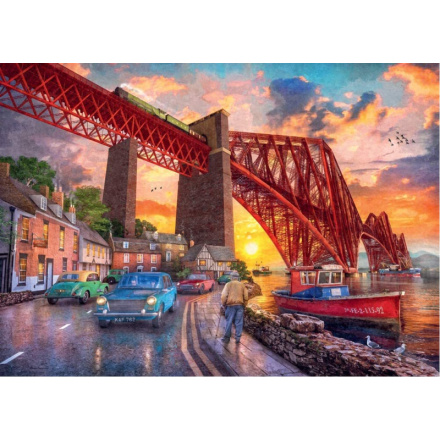 RAVENSBURGER Puzzle Forth Bridge při západu slunce, Skotsko 1000 dílků 146034