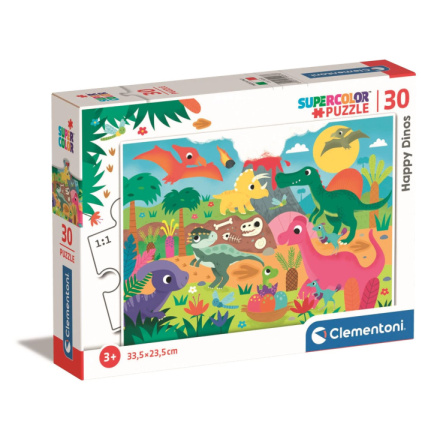 CLEMENTONI Puzzle Šťastní dinosauři 30 dílků 146687