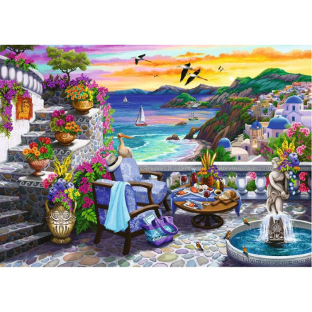 RAVENSBURGER Puzzle Západ slunce nad Santorini EXTRA 300 dílků 147383