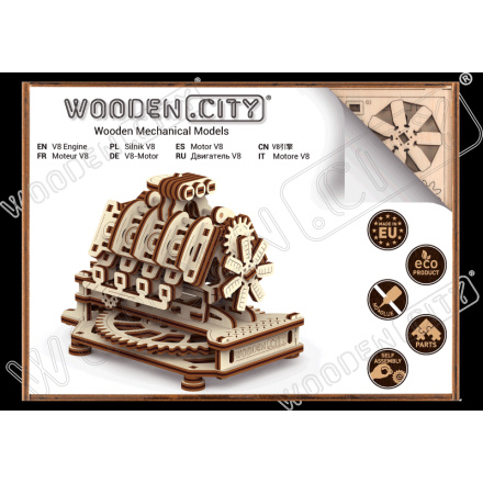 WOODEN CITY 3D puzzle Motor V8, 200 dílů 147753