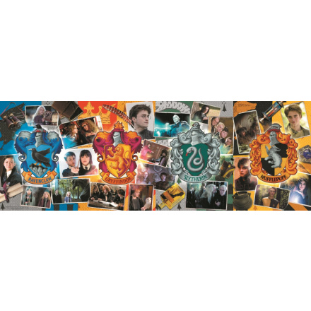 TREFL Panoramatické puzzle Harry Potter: Čtyři bradavické koleje 1000 dílků 147810