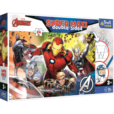 TREFL Oboustranné puzzle Avengers SUPER MAXI 24 dílků 147865