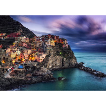 ENJOY Puzzle Manarola za soumraku, Cinque Terre, Itálie 1000 dílků 148510