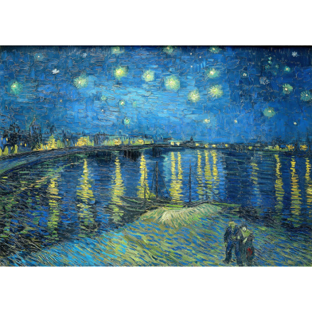 ENJOY Puzzle Vincent Van Gogh: Hvězdná noc nad Rhonou 1000 dílků 148655