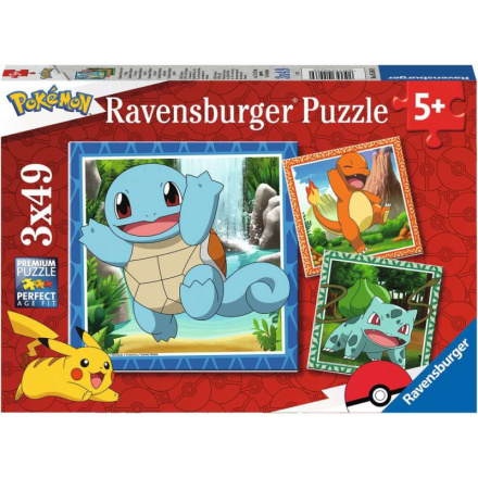 RAVENSBURGER Puzzle Vypusťte Pokémony 3x49 dílků 149000