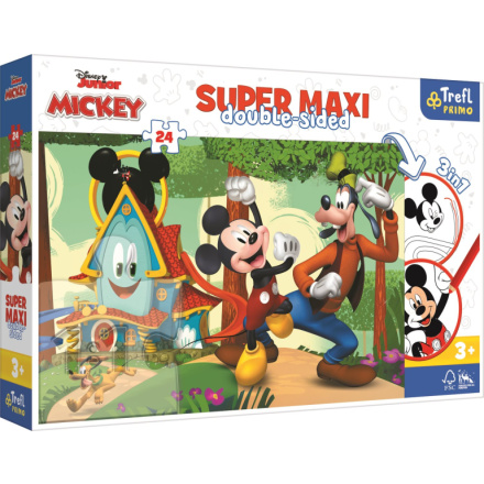 TREFL Oboustranné puzzle Mickeyho klubík SUPER MAXI 24 dílků 149387