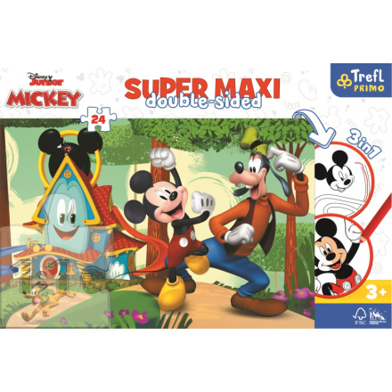 TREFL Oboustranné puzzle Mickeyho klubík SUPER MAXI 24 dílků 149387