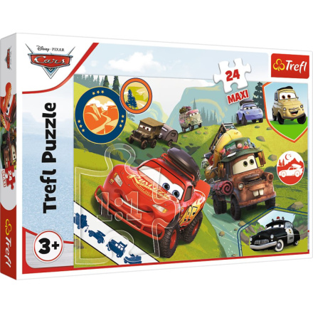TREFL Puzzle Auta 3: Šťastná auta MAXI 24 dílků 149390