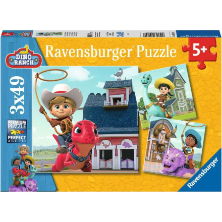 RAVENSBURGER Puzzle Dino Ranch 3x49 dílků 149443