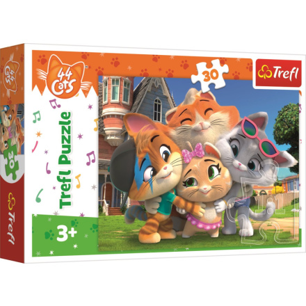 TREFL Puzzle 44 koček: Přátelství 30 dílků 149695