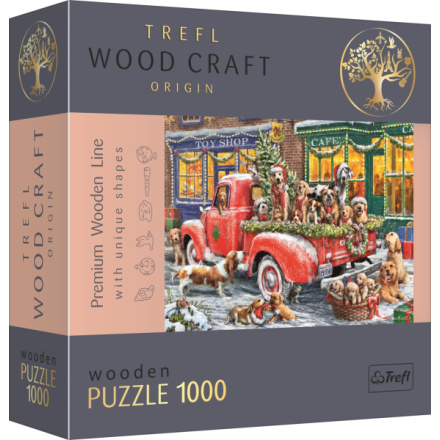 TREFL Wood Craft Origin puzzle Santovi malí pomocníci 1000 dílků 149845
