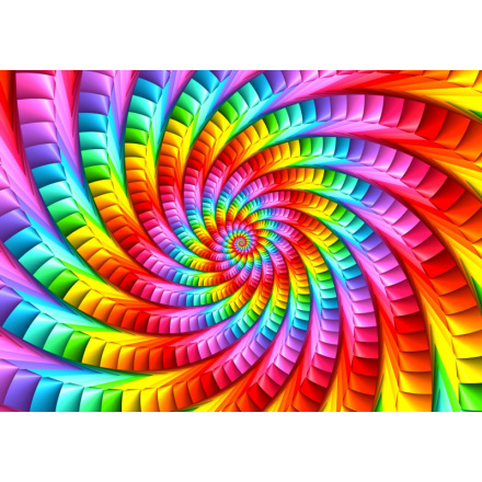 ENJOY Puzzle Duhová psychedelická spirála 1000 dílků 149878