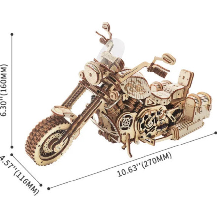 ROBOTIME Rokr 3D dřevěné puzzle Cruiser Motorcycle 420 dílků 150527
