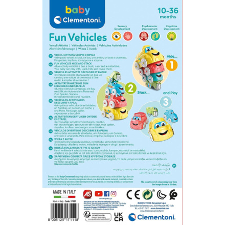 CLEMENTONI BABY Stohovací legrační vozidla (Play For Future) 150562