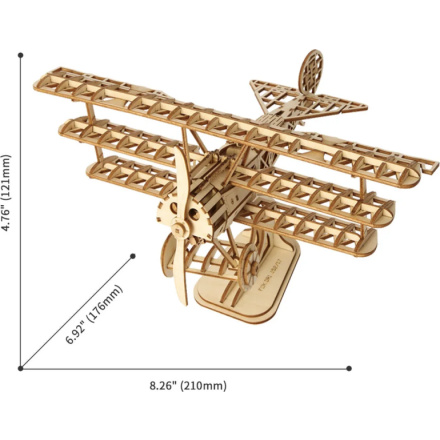 ROBOTIME Rolife 3D dřevěné puzzle Letadlo 145 dílků 150759