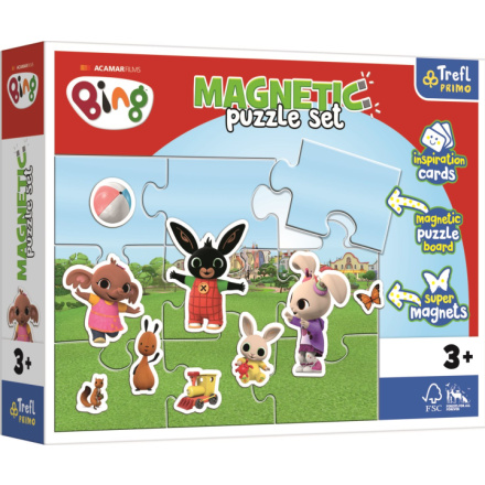 TREFL Magnetická puzzle sada Zábavný svět králíčka Binga 150810