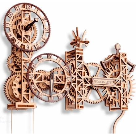 WOODEN CITY 3D puzzle Steampunk nástěnné hodiny 269 dílů 151198