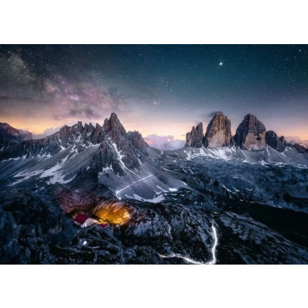 RAVENSBURGER Puzzle Dechberoucí hory: Tre Cime, Dolomity, Itálie 1000 dílků 151463