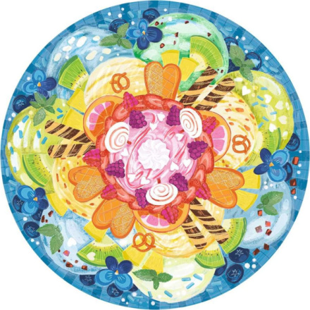 RAVENSBURGER Kulaté puzzle Kruh barev: Zmrzlina 500 dílků 151506
