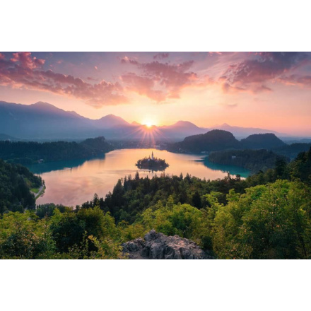 RAVENSBURGER Puzzle Bledské jezero, Slovinsko 3000 dílků 151648