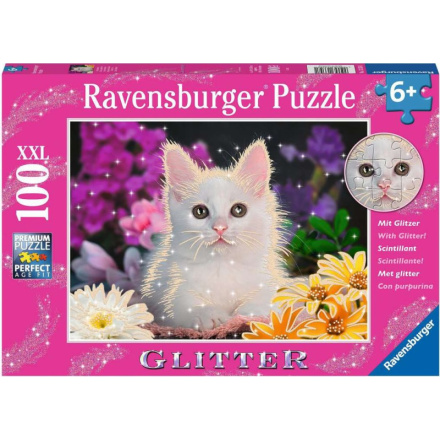 RAVENSBURGER Třpytivé puzzle Kočka XXL 100 dílků 151915