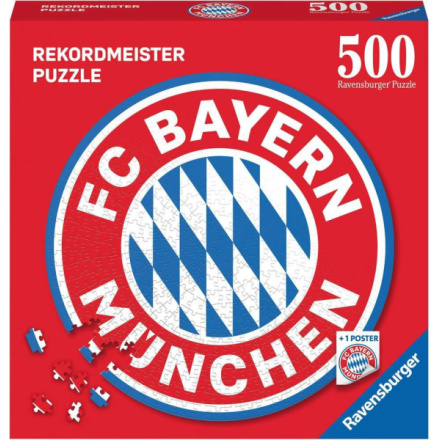 RAVENSBURGER Kulaté puzzle FC Bayern Logo 500 dílků 151973