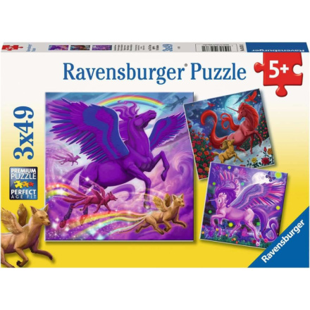 RAVENSBURGER Puzzle Mýtičtí vladaři 3x49 dílků 151976