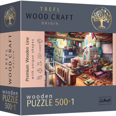 TREFL Wood Craft Origin puzzle Poklady na půdě 501 dílků 152071