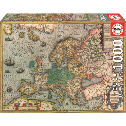EDUCA Puzzle Mapa Evropy 1000 dílků 152233