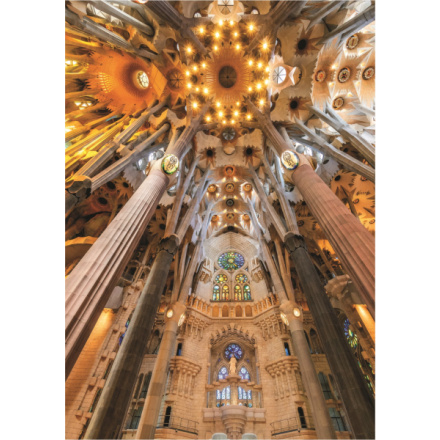EDUCA Puzzle Sagrada Familia - interiér, Barcelona (Španělsko) 1000 dílků 152242