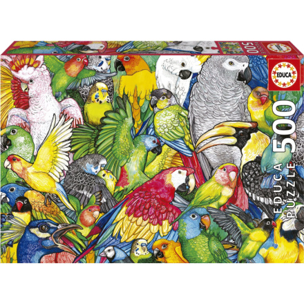 EDUCA Puzzle Papoušci 500 dílků 152273