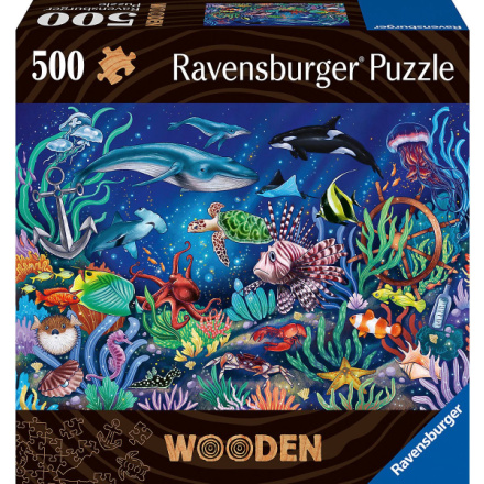 RAVENSBURGER Dřevěné puzzle V moři 500 dílků 152638
