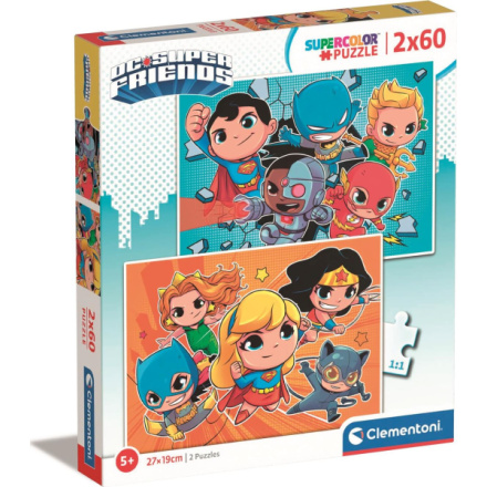 CLEMENTONI Puzzle DC Super Friends 2x60 dílků 152754