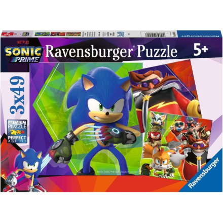 RAVENSBURGER Puzzle Sonic Prime 3x49 dílků 153115
