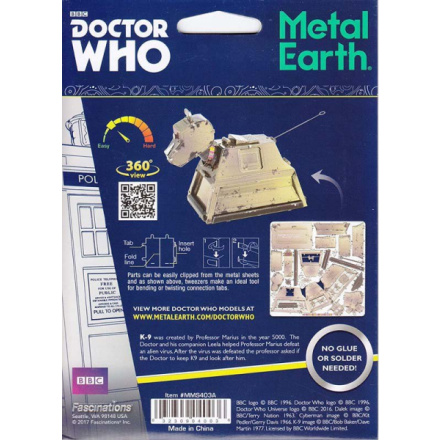 METAL EARTH 3D puzzle Doctor Who: Rusty K-9 153250