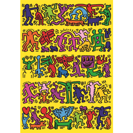 CLEMENTONI Puzzle Novo Art Series: Keith Haring 1000 dílků 153377